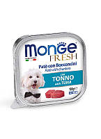 Влажный корм Monge Dog Wet Fresh Adult для взрослых собак, с тунцом, 100 г