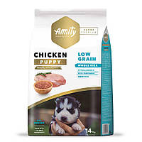 Корм Amity Super Premium Puppy сухой с курицей для щенят всех пород 14 кг