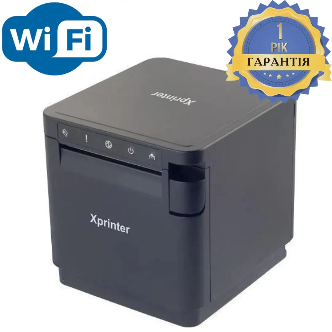 POS Принтер чеков Xprinter XP-T890H, USB+RS+LAN+WiFi, 80 мм компактный и эргономичный, фото 1