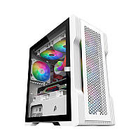 Корпус mATX 1STPlayer T3-4F1-W-WH 4*FAN120мм RGB 2*USB2.0, 1*USB3.0 білий новий