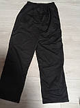 Штани чоловічі батал з кишенями двонитка 56-62 розміри чорні без манжета, фото 2