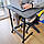 Стіл для ноутбука на коліщатках, 60х40см, Сірий на чорному каркасі (Столик з регулюванням висоти), фото 3