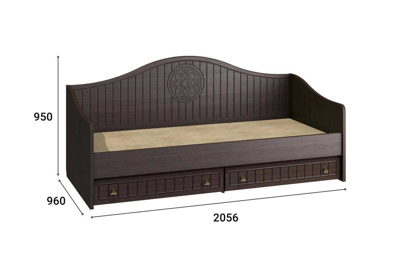 Kровать для мальчика Мебель UA Монблан МБ-101 спальное место 2000*900 прованс кантри Венге темный (56715) - фото 4 - id-p2129755709