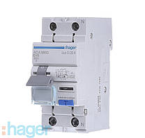 Дифавтомат HAGER 1P+N, 40A С, 30 mA, 6kA, ADA990D, Хагер Диференціальний автоматичний вимикач, АВДТ