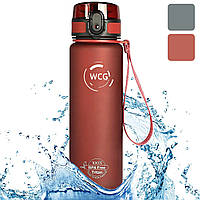 Спортивная бутылка для воды WCG 1 л BPA Free фляга для спорта А5744кра-в