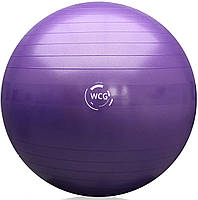 Мяч для фитнеса фитбол гимнастический WCG 65 см Anti-Burst до 300 кг А5747фио-в