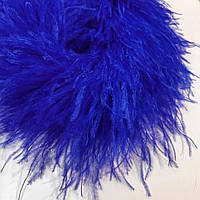Страусове боа De'Lux, шестишарове, колір Royal Blue, 1 м