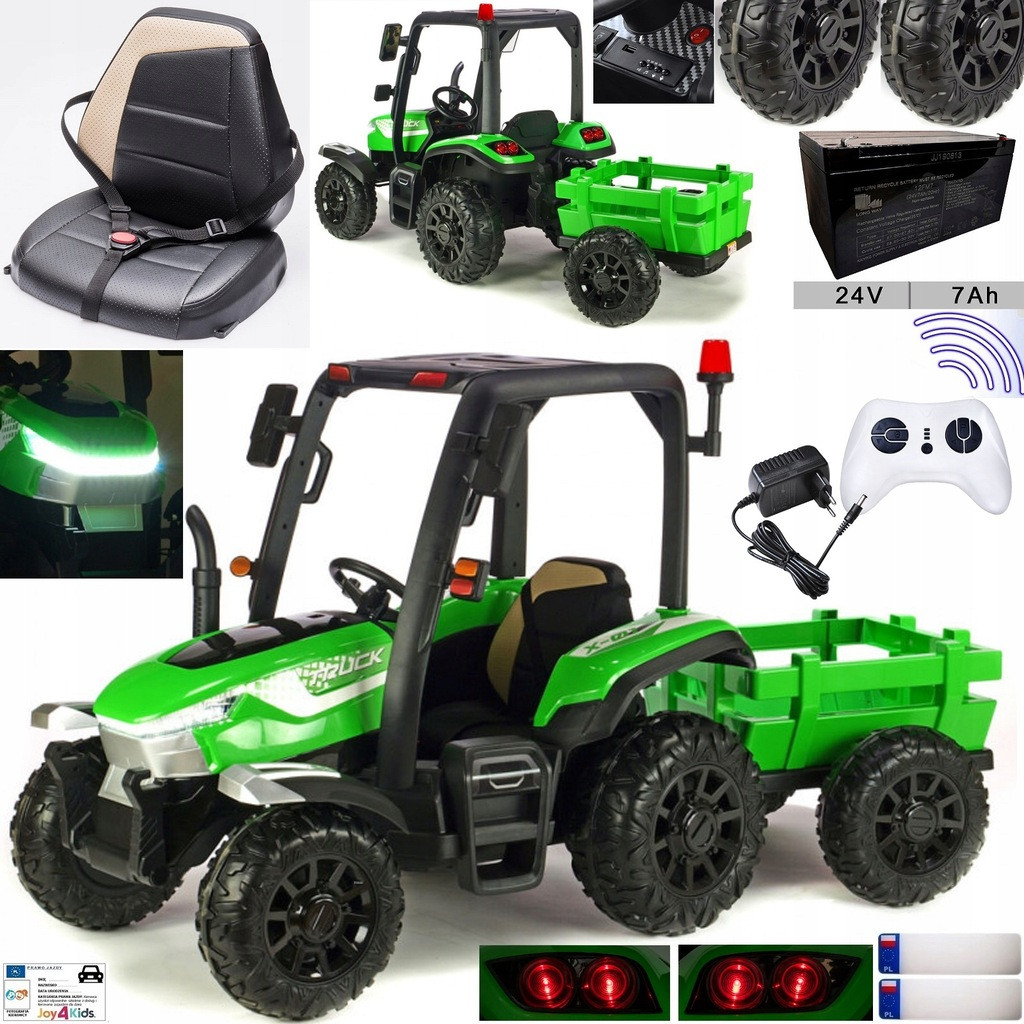 АККУМУЛЯТОР ДИТЯЧИЙ ТРАКТОР 24V 400WAT + ПУЛЬТ ДЛЯ КОЛЕСА EVA (ID ...