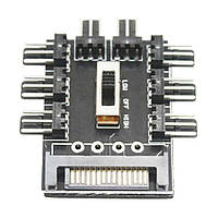 Перехідник хаб керування швидкістю вентилятора SATA 3 pin шуму ПК