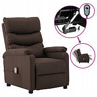 Еко-масажне крісло електричне коричневого кольору