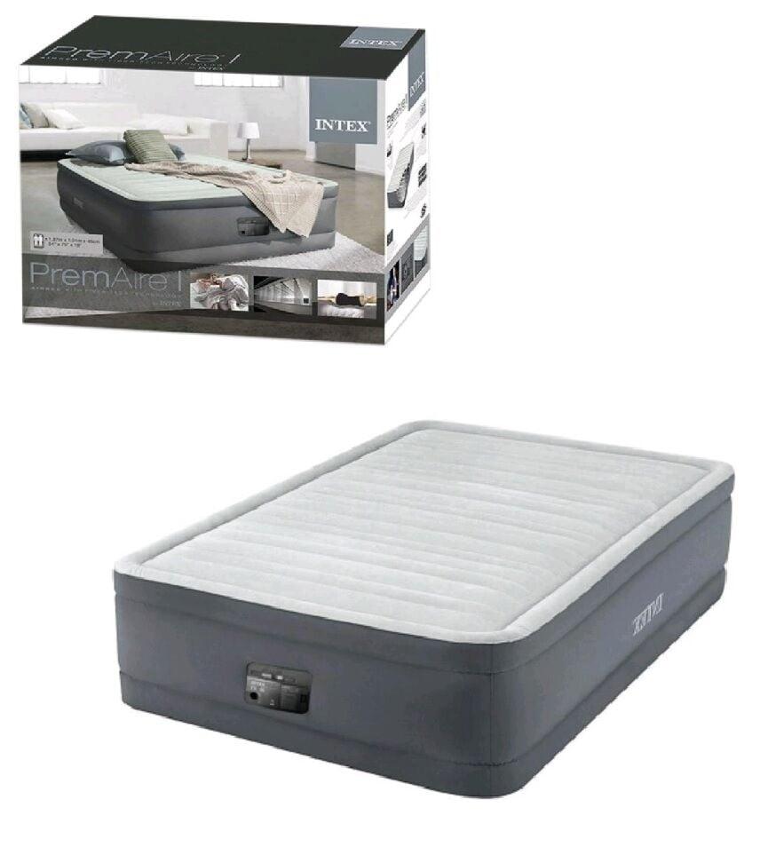 Велюр матрац 64904 ND Intex 137х191х46см, вбудований електронасос, Півторамісний