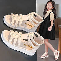 Модная красивая обувь для детей босоножки для девочек 15,5 см размер 26