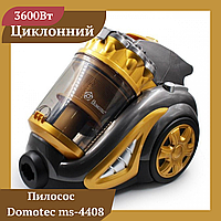 Мощный контейнерный пылесос DOMOTEC ms-4408 3600W Turbo Brush, турбощетка, Без мешка, объем пылесборника 4л