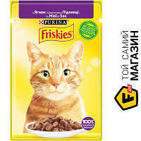 Влажный корм Friskies Корм для кошек влажный с ягненком кусочки в соусе 85г