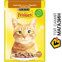 Влажный корм Friskies Корм для кошек влажный с индейкой кусочки в соусе 85г