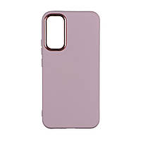 Чехол Silicone Cover Metal frame (AA) для Samsung Galaxy A34 5G Цвет 19.Pink sand