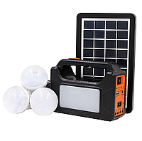Солнечная станция фонарь светильник аккумуляторный с PowerBank + 3 лампочки EP-392 Б3966-в