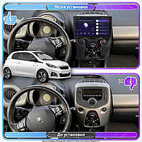Штатна магнітола 10" Lesko для Peugeot 108 2014-2021 6/128Gb 4G Wi-Fi GPS Top Пежо 1 шт., фото 2