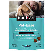 Nutri-Vet Pet-Ease Soft Chews НУТРИ-ВЕТ АНТИСТРЕСС успокаивающее средство для собак, мягкие жевательные