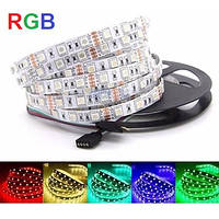 Світлодіодна стрічка  RGB 5050 60led/м 12v ip20 RGB багатобарвна стандарт