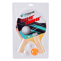 Теннис настольный арт. TT24164 (50шт) 2 ракетки,3 мячика, в слюде, толщина 4 мм
