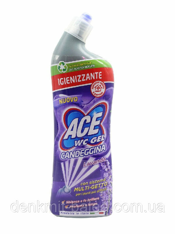 Гель для чищення та дезінфекції туалету з ароматом лаванди Ace WC Gel Lavanda 700 мл