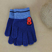 Шерстяные перчатки для мальчика 4-6 лет осенние-зимние с начесом