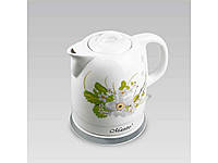 Електрочайник 1200Вт 1,5л MR-066-WHITE-FLOWERS (диск.) ТМ Maestro "Lv"