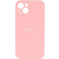 Чехол для iPhone 14 Silicone Case Full Camera with Frame Цвет 06 Light pink