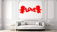 Наклейка для дома - Надпись Любовь (37 х 100)-под заказ делаем ваши размеры и цвета.