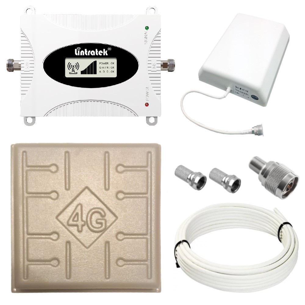 Репітер підсилювач мобільного зв'язку інтернету Lintratek KW16L-WCDMA-PRO 3G 2100 МГц з AGC АРП (17/8 дБі), фото 1