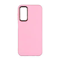 Чехол Silicone Cover Metal frame (AA) для Samsung Galaxy A14 4G/5G Цвет 06.Light pink