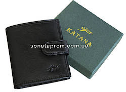 Шкіряний гаманець Katana Франція 10-9-3 см. Чорний