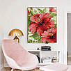 Набір для вишивання за нанесеною на канву схемою "Red Hibiscus Flower". AIDA 14CT printed 36*44 см, фото 10