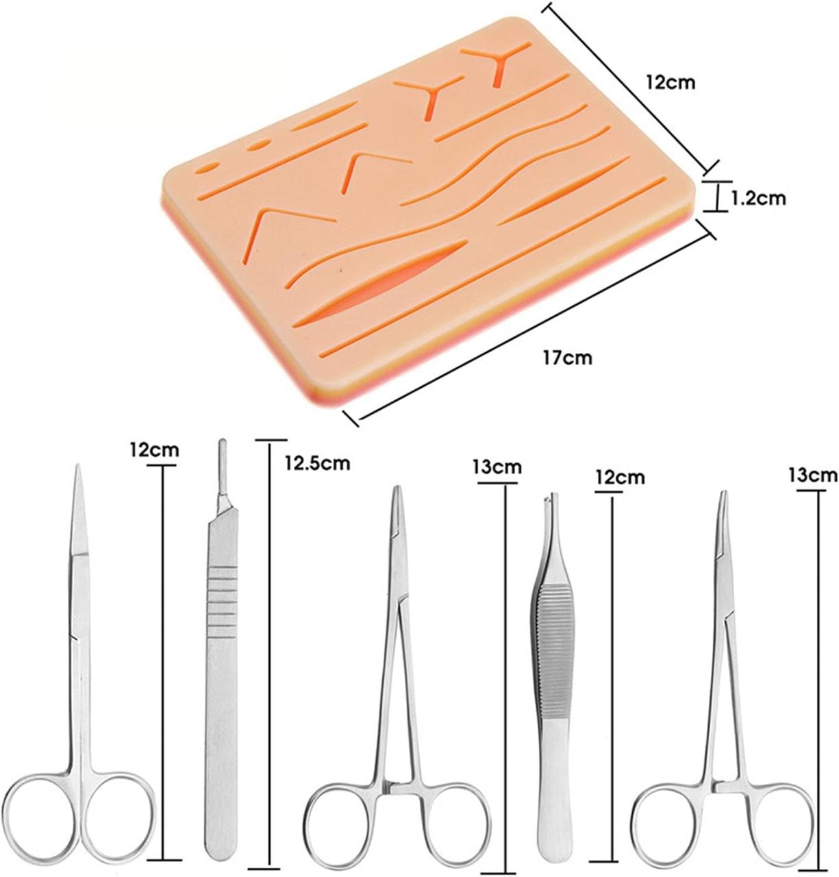 Фантом кожи для наложения швов (для хирургов) + набор инструментов - фото 4 - id-p1968306934