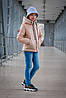 Куртка демісезонна на дівчинку "Монклер" бежева 134, фото 2