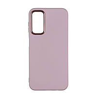 Чехол Silicone Cover Metal frame (AA) для Samsung Galaxy A14 4G/5G Цвет 19.Pink sand