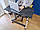 Стіл для ноутбука на коліщатках з регулюванням висоти, 80х40см, Мармур на білому каркасі, фото 4
