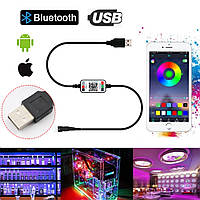 SPI smart контролер з USB роз'ємом і Bluetooth DC5V. Для адресної стрічки RGB/RGBW WS2811, WS2812