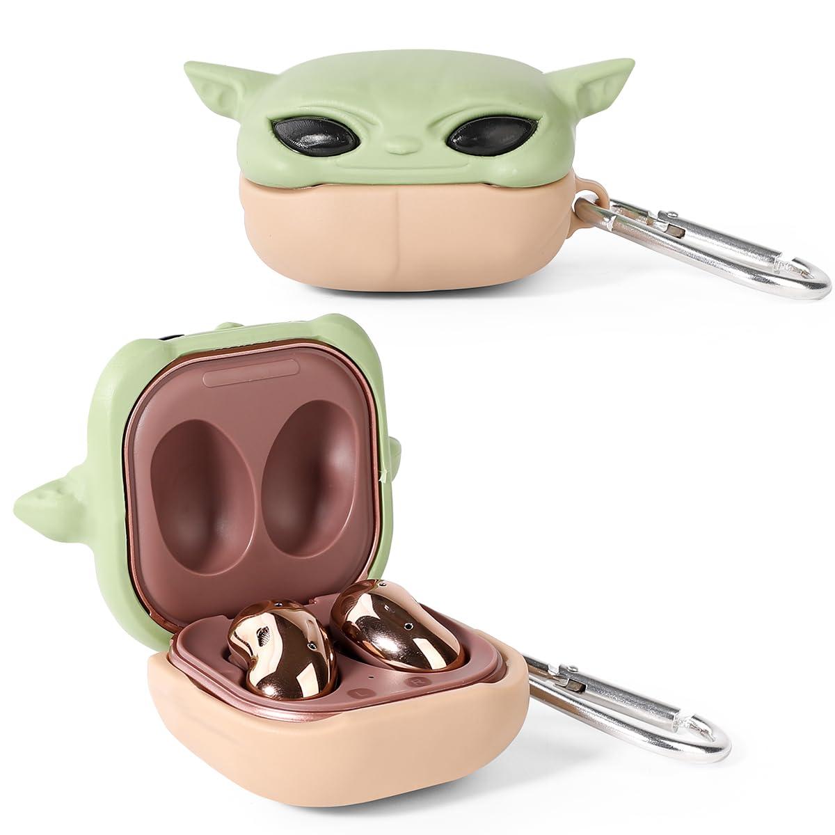 Силіконовий чохол Alitek для навушників Samsung Galaxy Buds 2 Pro / 2 / Pro / Live + карабін Йода, фото 1