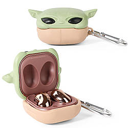 Силіконовий чохол Alitek для навушників Samsung Galaxy Buds 2 Pro / 2 / Pro / Live + карабін Йода