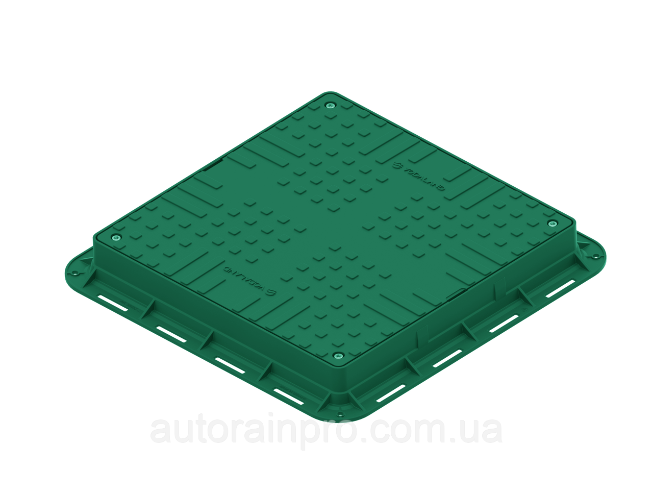Люк пластиковий Easy 700х700 DN560 квадратний легкий зелений з замком А15, фото 1