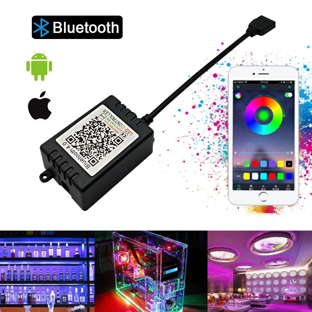 RGB Bluetooth контролер  12A 144w (12 А 144вт) 5-24 V зі світломузкальним режимом
