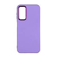 Чехол Silicone Cover Metal frame (AA) для Samsung Galaxy A14 4G/5G Цвет 39.Elegant purple