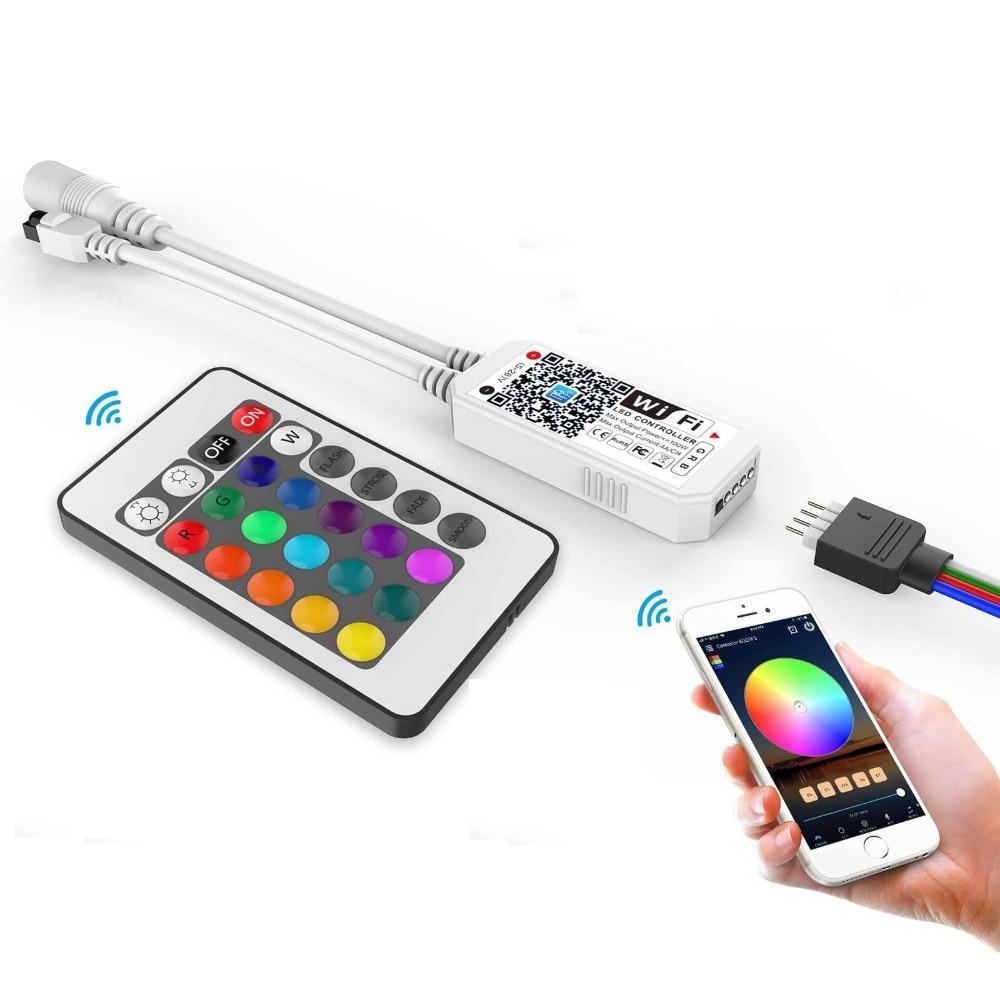 RGB Wi-Fi контролер  12-24 V 100 W music з радіо пультом (24 кн) для багатобарвної світлодіодної стрічки