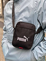 Сумка Puma черного цвета / Мужская спортивная сумка через плечо Пума / Барсетка Puma