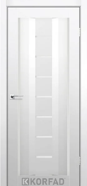 Двері міжкімнатні KORFAD Aliano AL-04 аляска Super PET (скло сатин), фото 1
