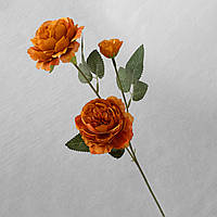 Розы на ветке искусственные карамельно-терракотовые VR 0118