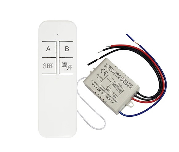 Бездротовий (дистанційний) радіовимикач  220V з пультом на 1 канал.