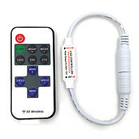 LED диммер  mini RF 6A 72w (6а 72вт) 12-24V з управлінням з RF каналу для світлодіодної стрічки